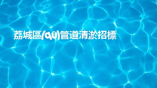 荔城區(qū)管道清淤招標(biāo)：一場(chǎng)挖掘底層秘密的大揭秘！